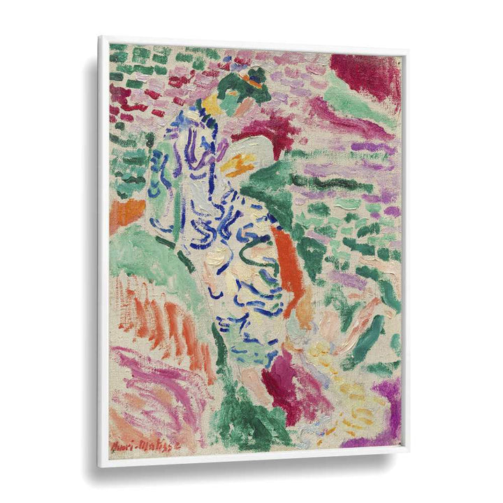 Henri Matisse's 'la Japonaise Vintage art Artwork in White Plain Frame