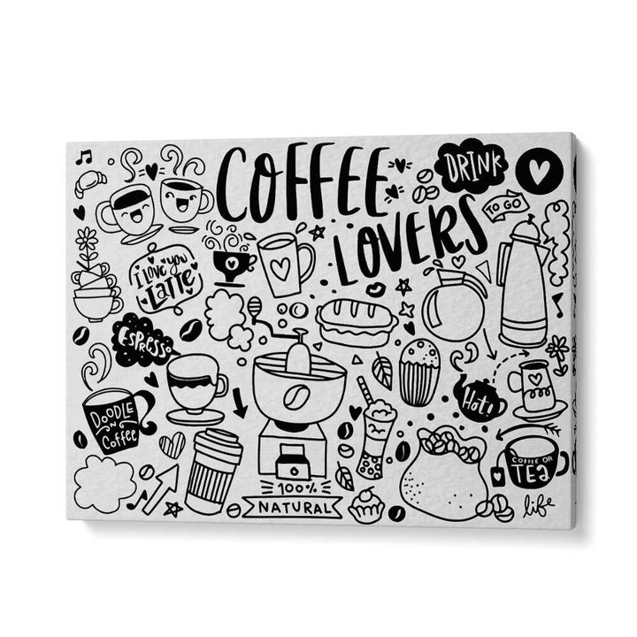 High Caffeine Doodle Art Artwork in Gallery Wrap