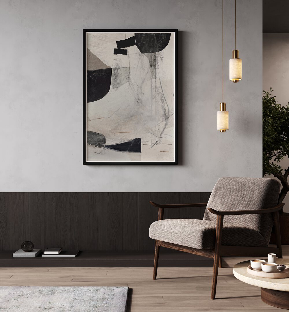 Elegant HIGH II, ABSTRACT PAINTINGS adding sophistication to modern interiors with captivating aesthetics.