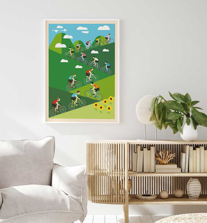 HILL CLIMB CYCLING , SPORTS POSTERS