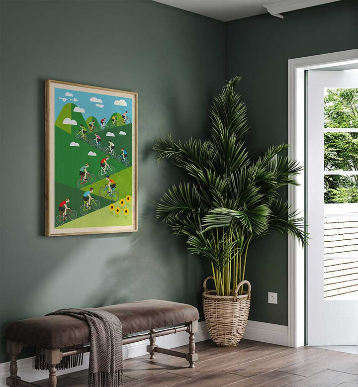 HILL CLIMB CYCLING , SPORTS POSTERS