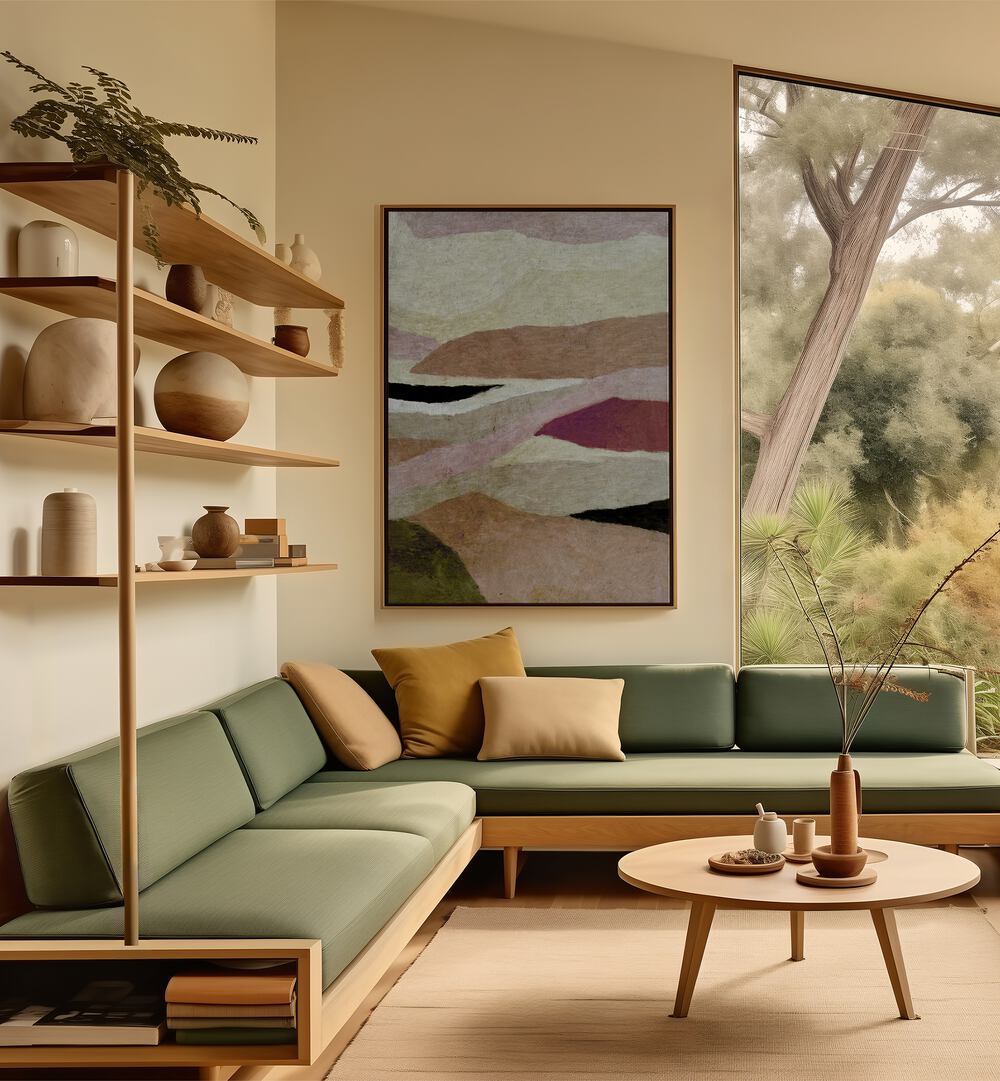Transform your space with HILLS, ABSTRACT PAINTINGS, showcasing serene rolling hills in modern artistry.