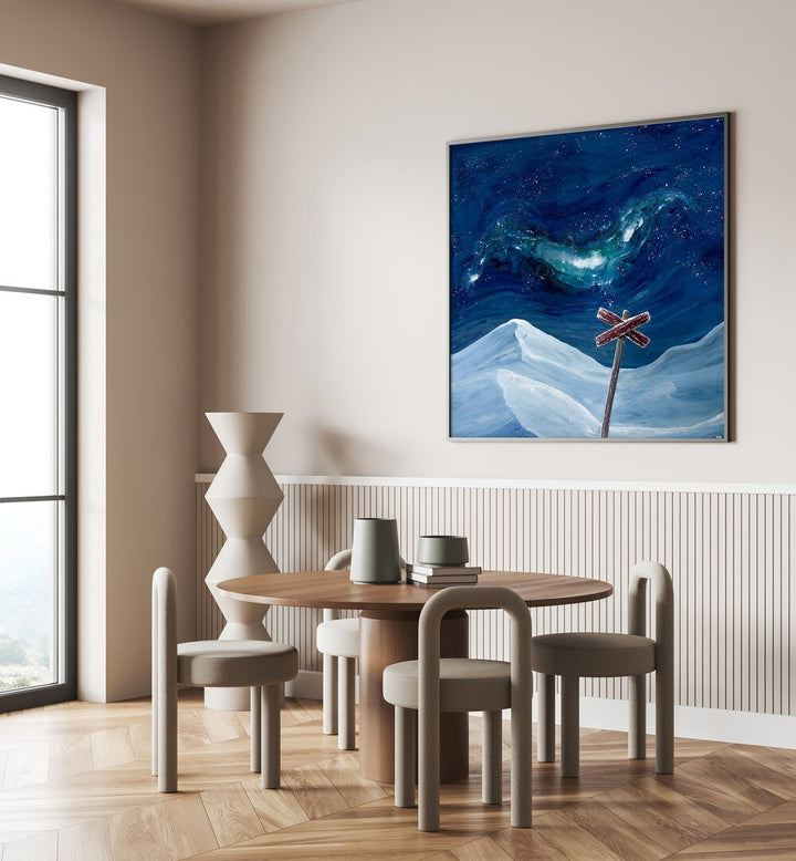 Transform your child's space with HOAR FROST, KIDS ROOM PAINTINGS, showcasing a serene winter landscape.