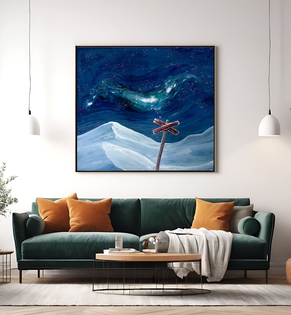 Vibrant HOAR FROST, KIDS ROOM PAINTINGS adorns a modern living space, inspiring creativity and warmth.