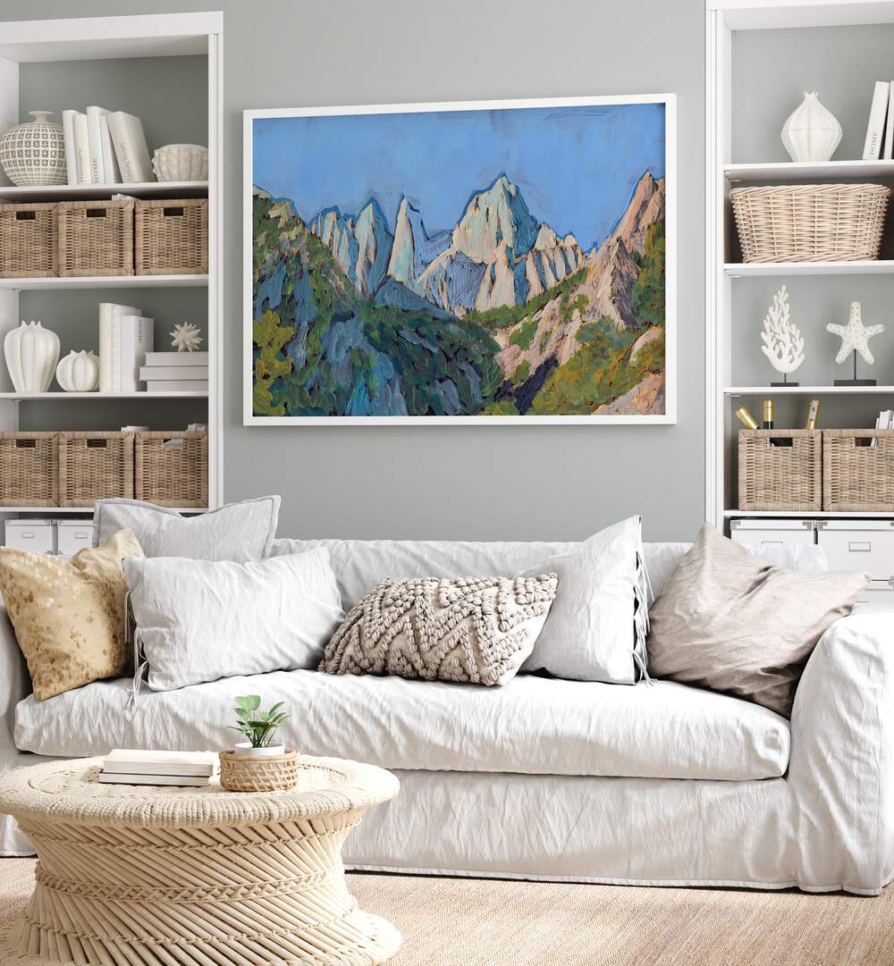Vibrant HOLISTER PEAK, LANDSCAPE PAINTINGS showcase serene mountains, perfect for enhancing your living space.