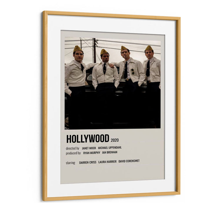 HOLLYWOOD 2020 MOVIE POSTERS in Oak Wood Frame With Mount