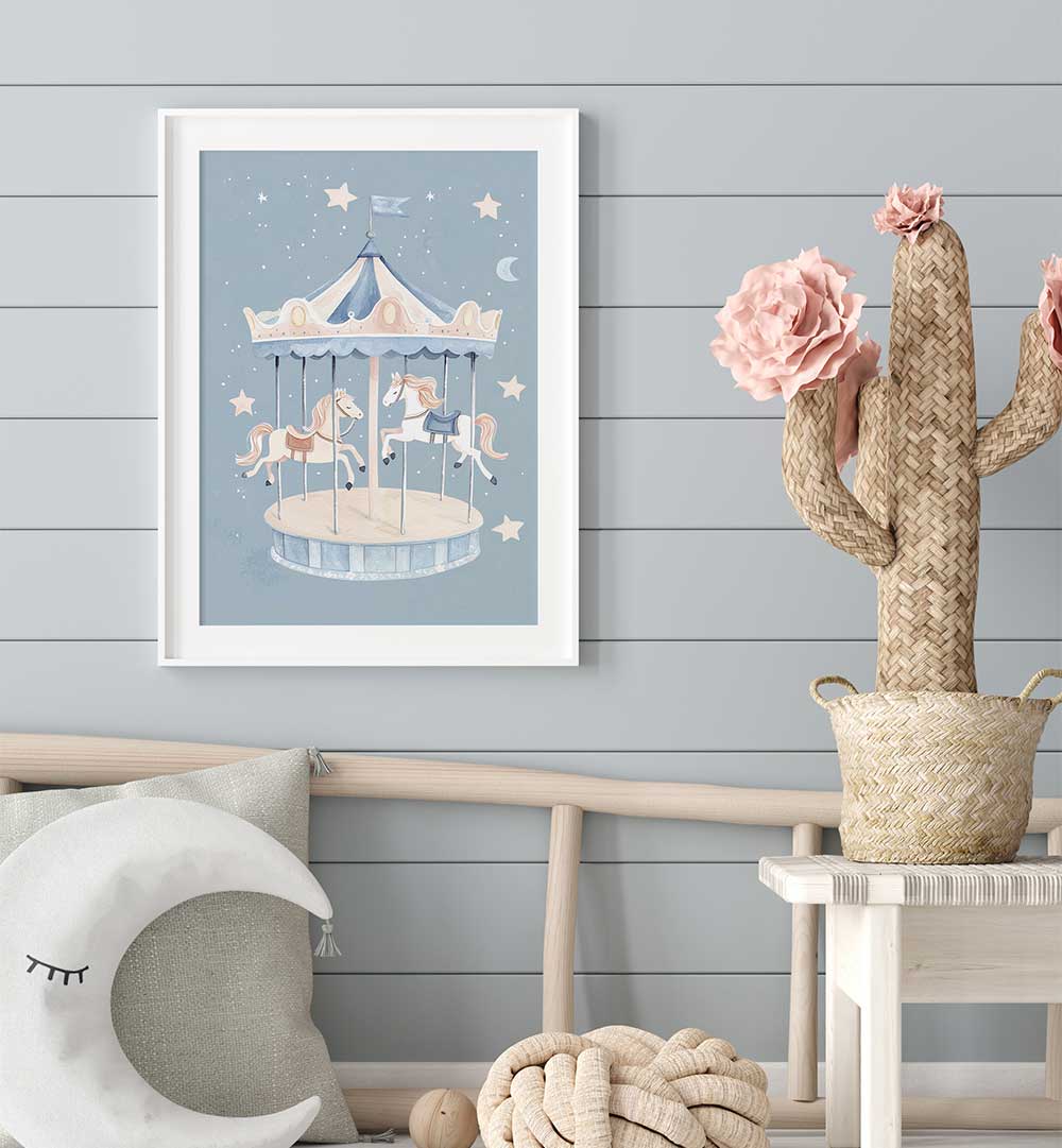 HORSE CAROUSEL , KIDS ROOM PAINTINGS