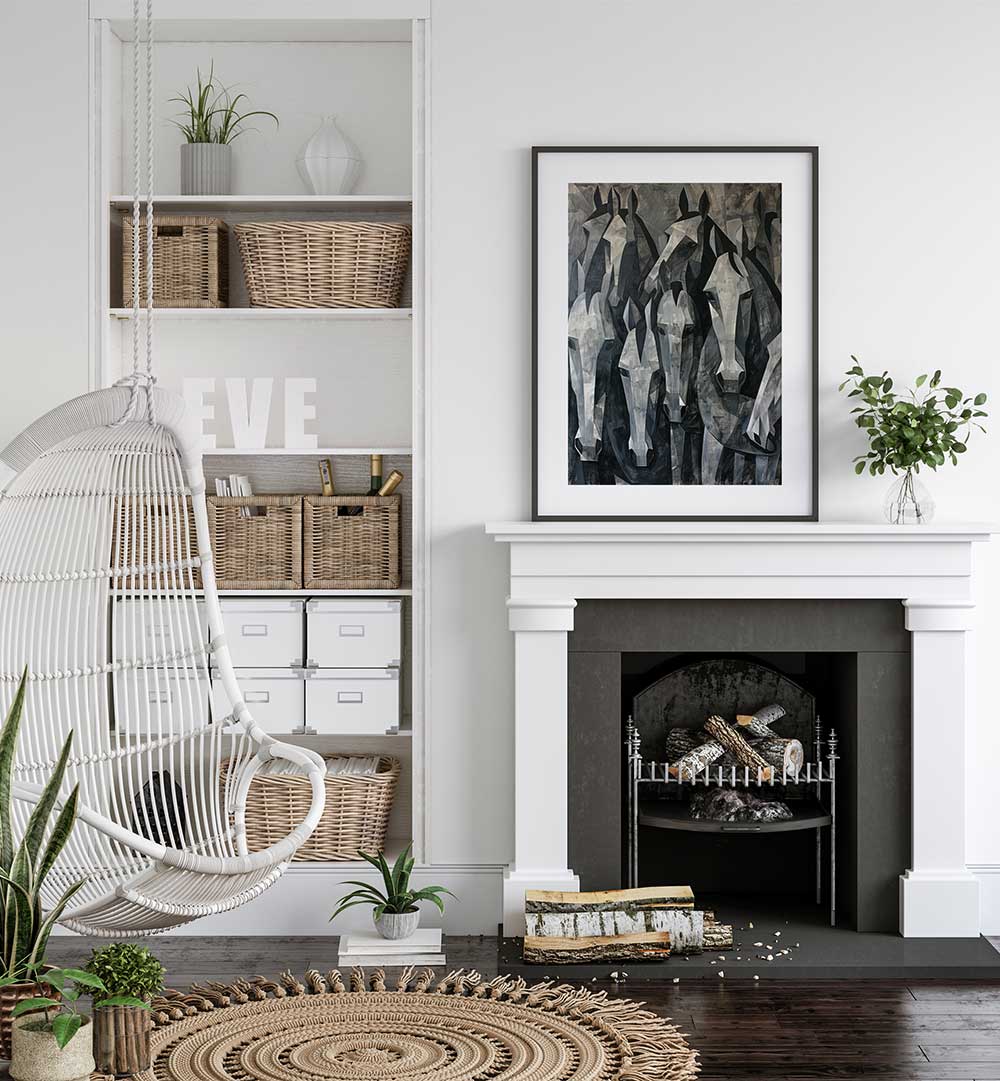 HORSE POSTER XVII , ANIMAL PAINTINGS