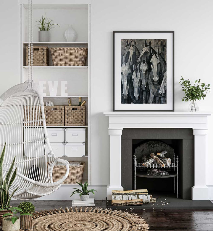 HORSE POSTER XVII , ANIMAL PAINTINGS