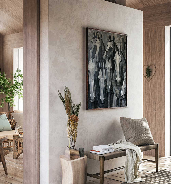 HORSE POSTER XVII , ANIMAL PAINTINGS