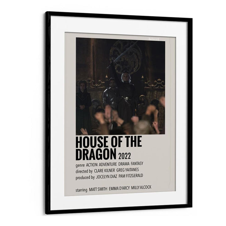 HOUSE OF THE DRAGON 2022 I MOVIE POSTERS in Black Frame With Mount