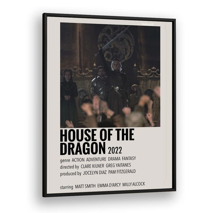 HOUSE OF THE DRAGON 2022 I MOVIE POSTERS in Black Plain Frame