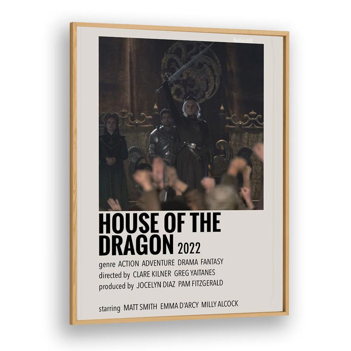 HOUSE OF THE DRAGON 2022 I MOVIE POSTERS in Oak Wood Plain Frame