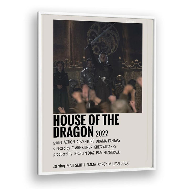 HOUSE OF THE DRAGON 2022 I MOVIE POSTERS in White Plain Frame