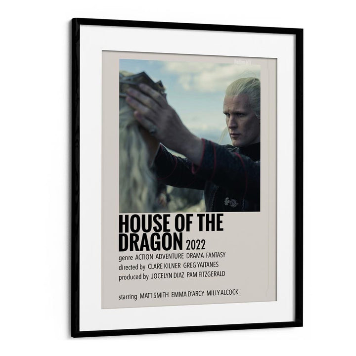 HOUSE OF THE DRAGON 2022 II MOVIE POSTERS in Black Frame With Mount
