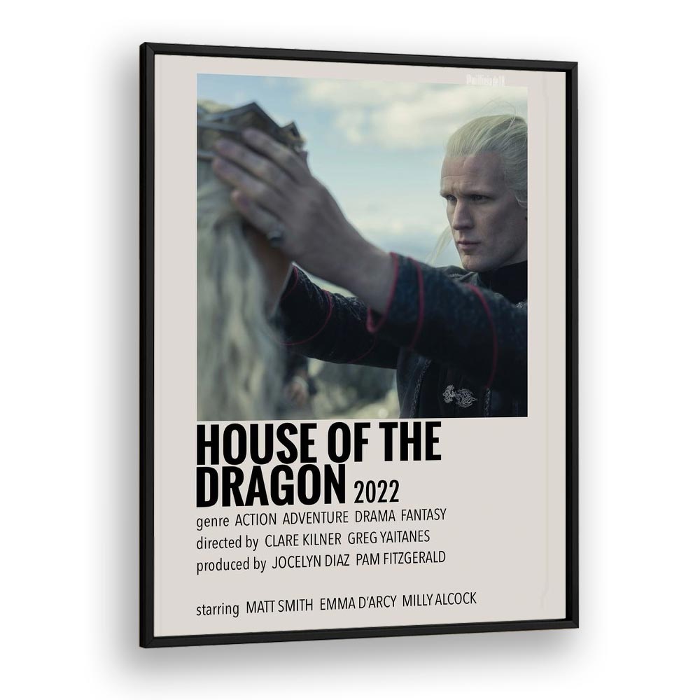 HOUSE OF THE DRAGON 2022 II MOVIE POSTERS in Black Plain Frame
