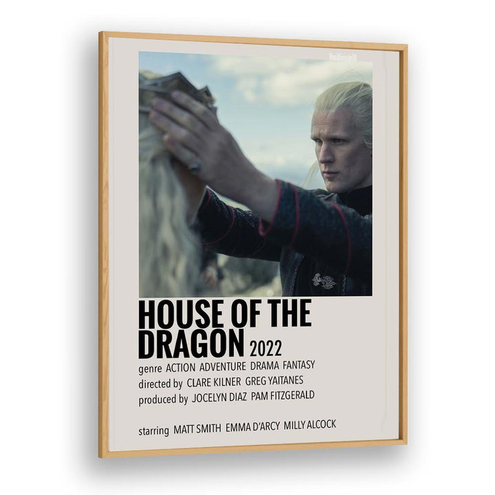 HOUSE OF THE DRAGON 2022 II MOVIE POSTERS in Oak Wood Plain Frame