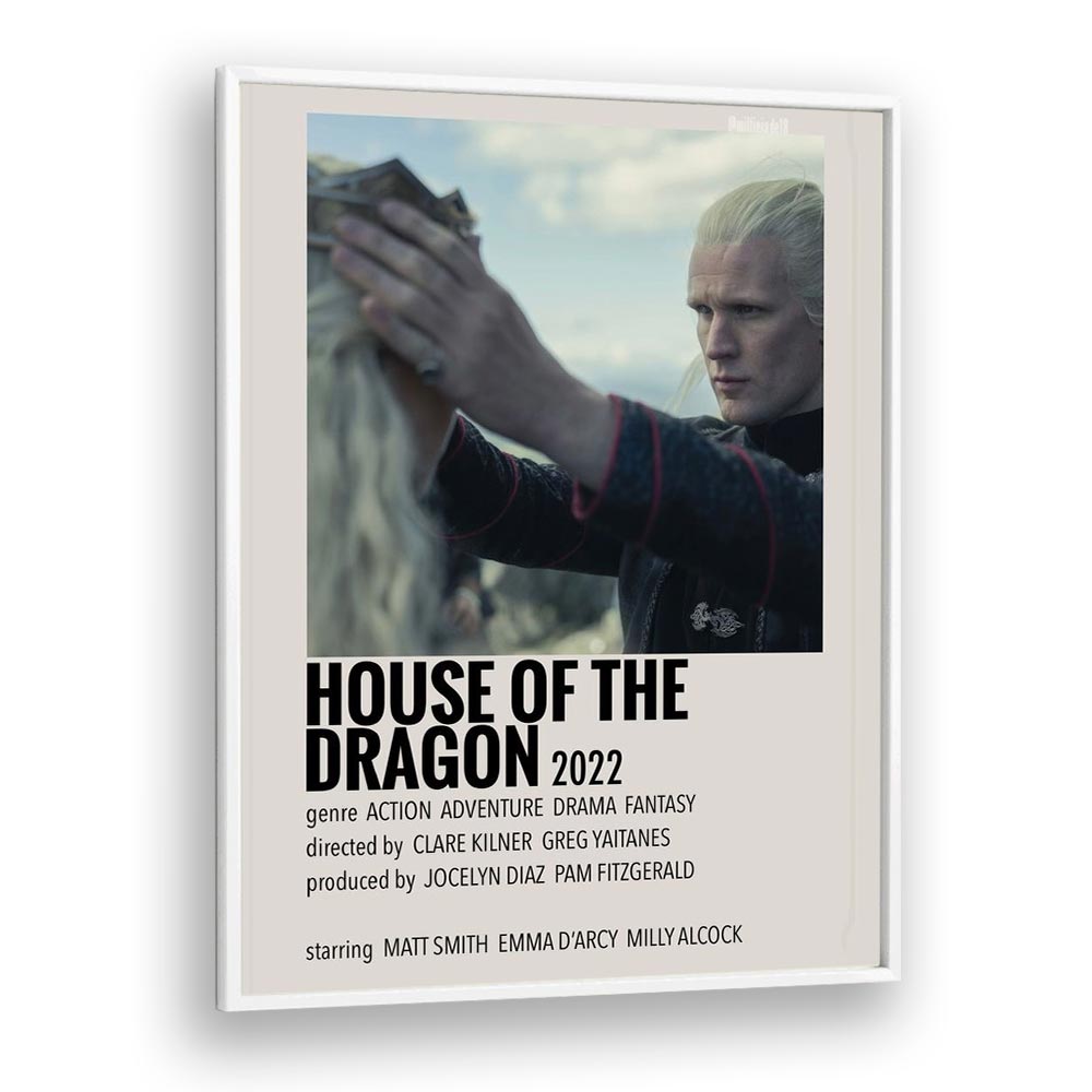 HOUSE OF THE DRAGON 2022 II MOVIE POSTERS in White Plain Frame