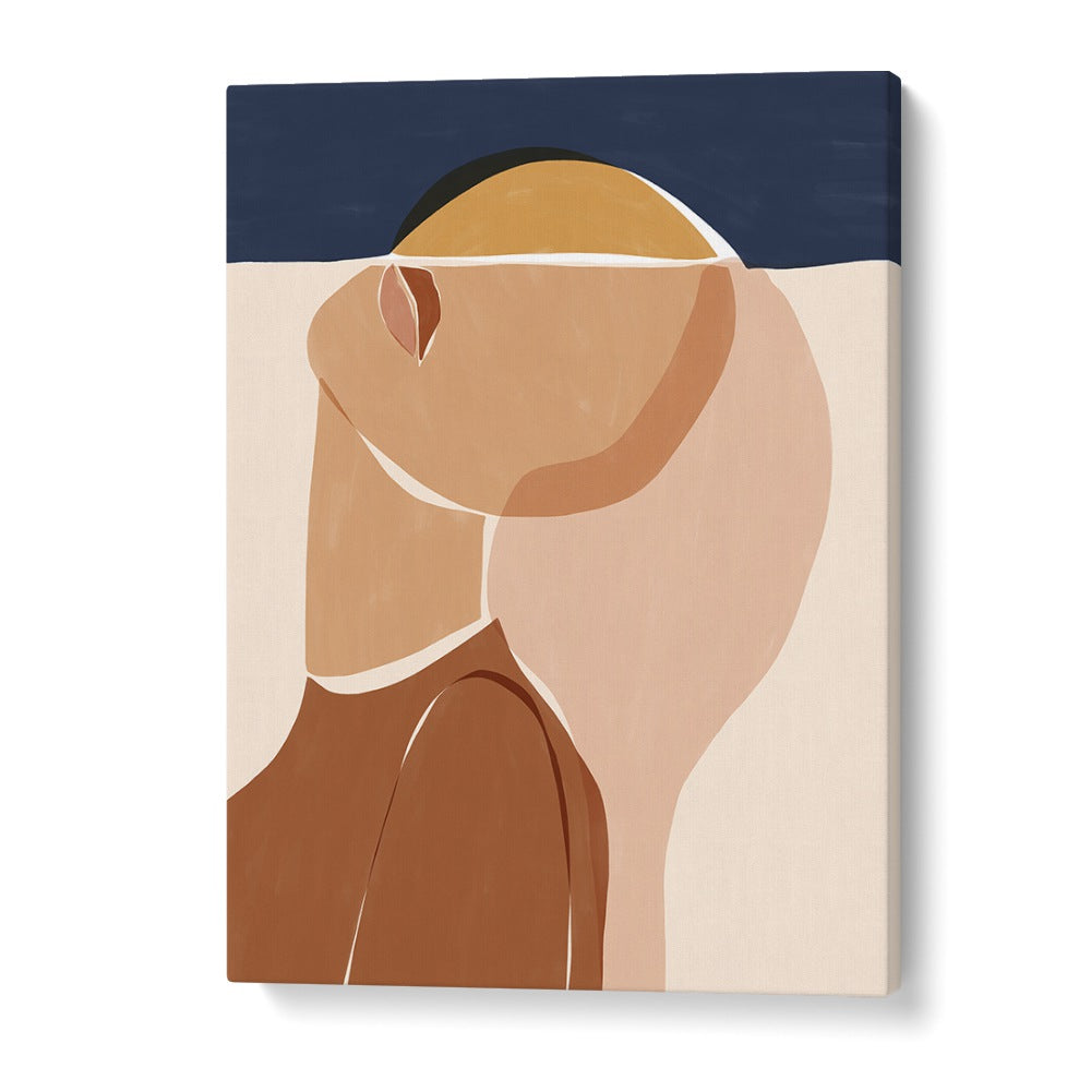 Half Face Half Sun By Ivy Green Women Illustration Paintings in Gallery Wrap