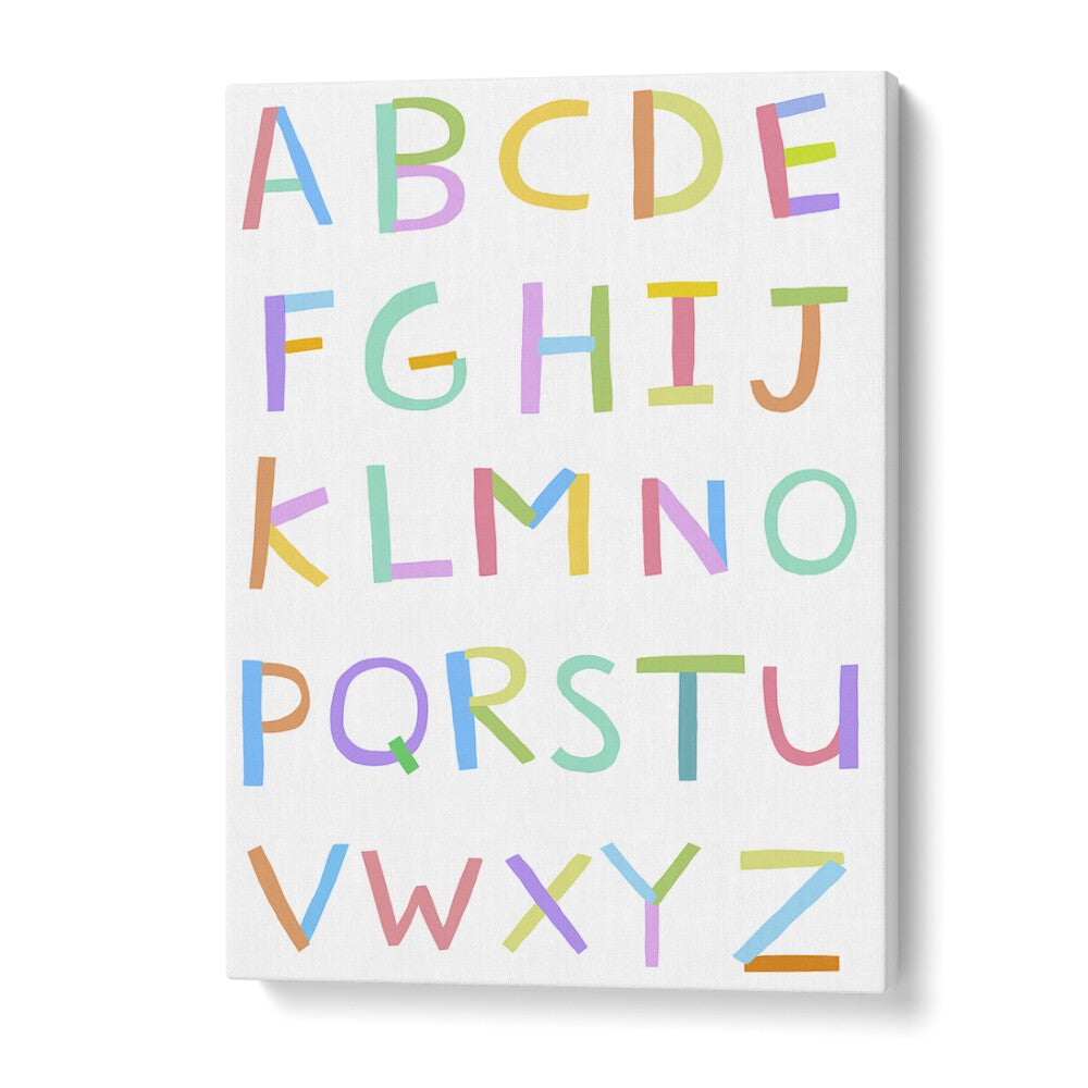 Hand Drawn Alphabet By Carla Daly Kids Painting in Gallery Wrap