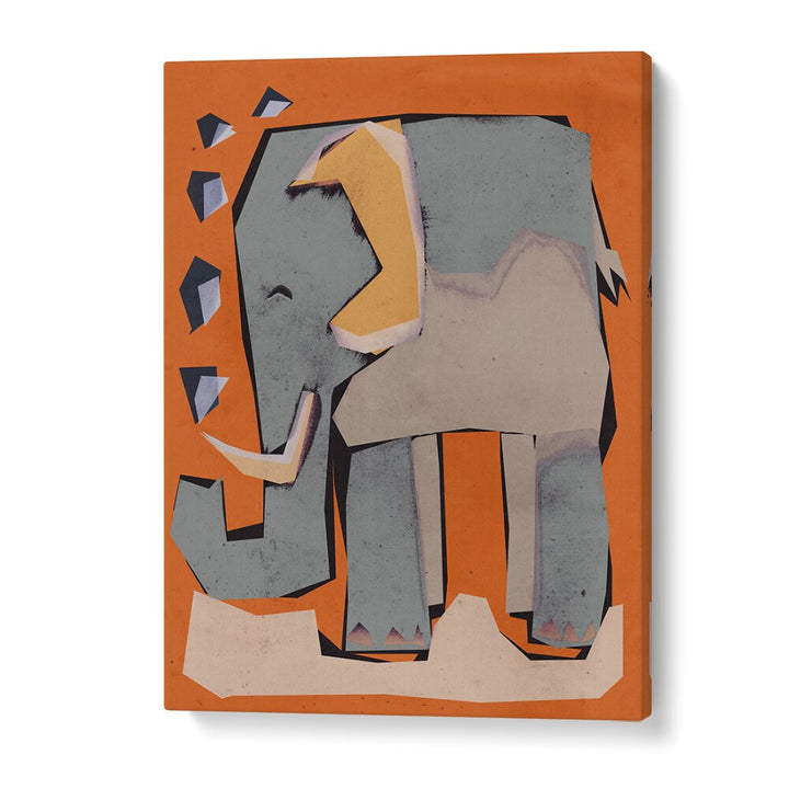 Happy Elephant by Treechild Kids Room Art in Gallery Wrap