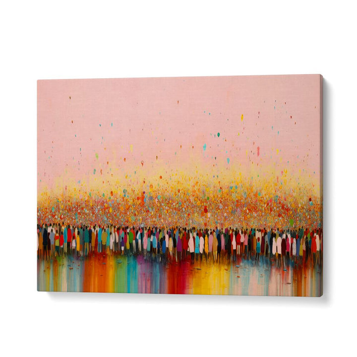 Happy Humans By Treechild Abstract Art Prints in Gallery Wrap