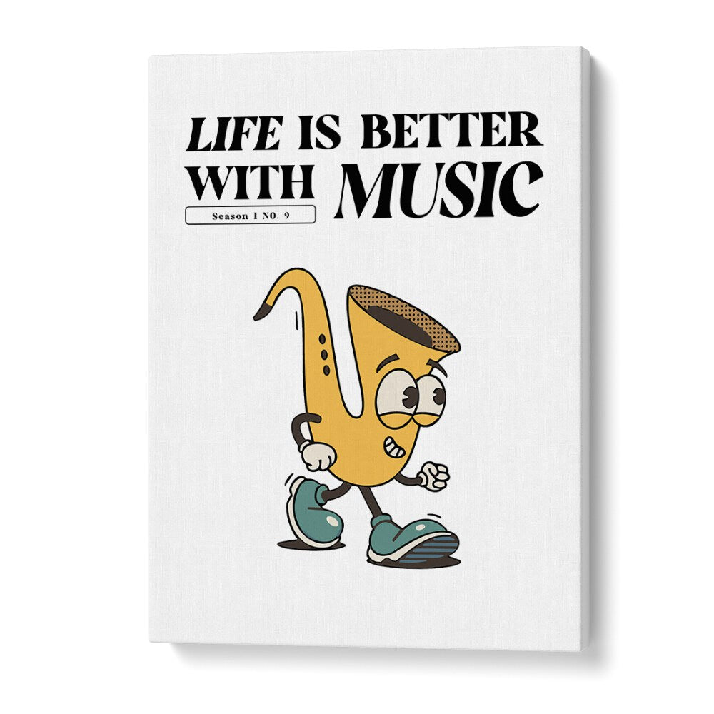 Harmony In Every Note Life Is Better With Music Quotes and Typography Posters in Gallery Wrap