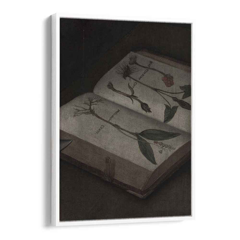 Haunted Herbal Histories Gothic Wall Art Prints in White Floater Frame