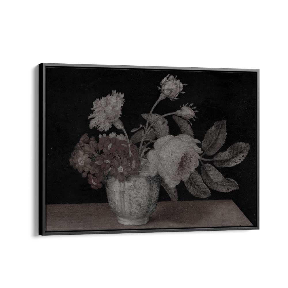 Haunted Hyacinth Holder Gothic Wall Art Prints in Black Floater Frame