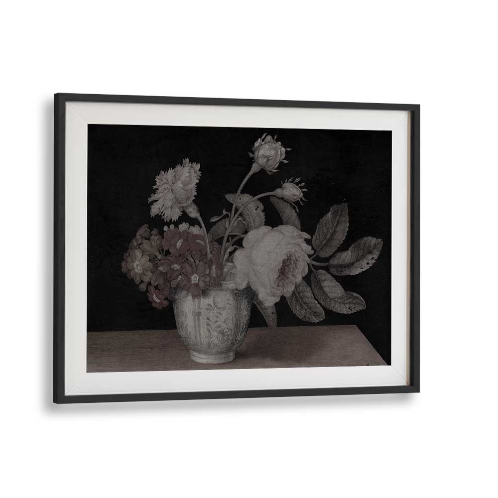 Haunted Hyacinth Holder Gothic Wall Art Prints in Black Frame With Mount