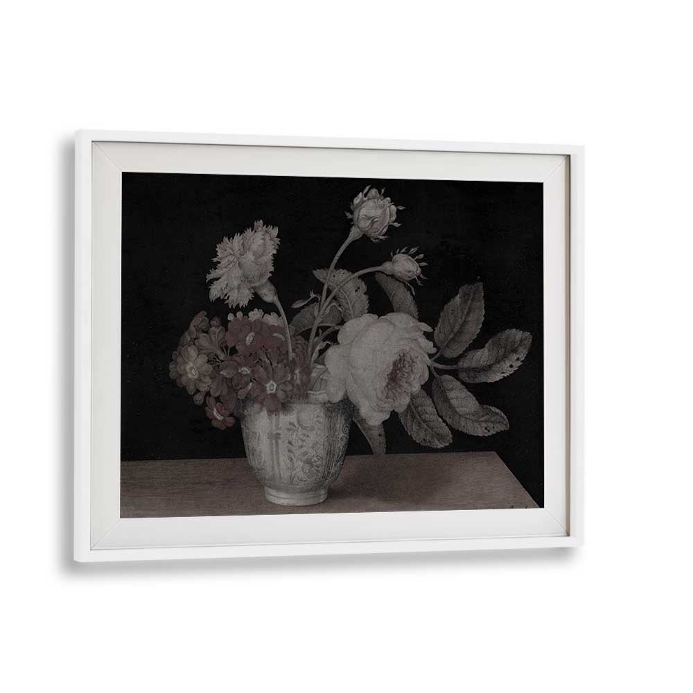 Haunted Hyacinth Holder Gothic Wall Art Prints in White Frame With Mount