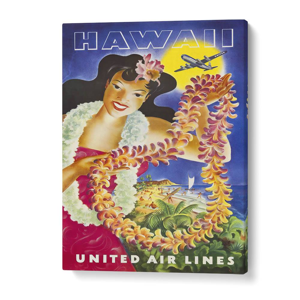 Hawaii Retro Vintage Travel Vintage Travel Posters in Gallery Wrap