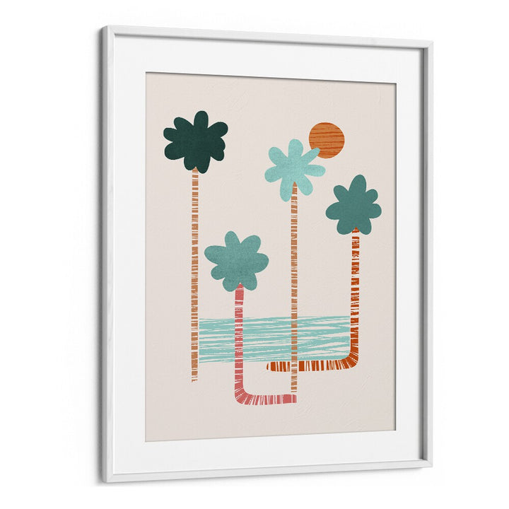 Hawaii Sketch Series by Kristian Gallagher Wall Art Prints in White Frame With Mount