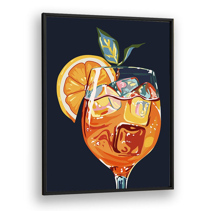 Hawaiian Cocktail By Uma Gokhale Bar and Cafe Poster in Black Plain Frame