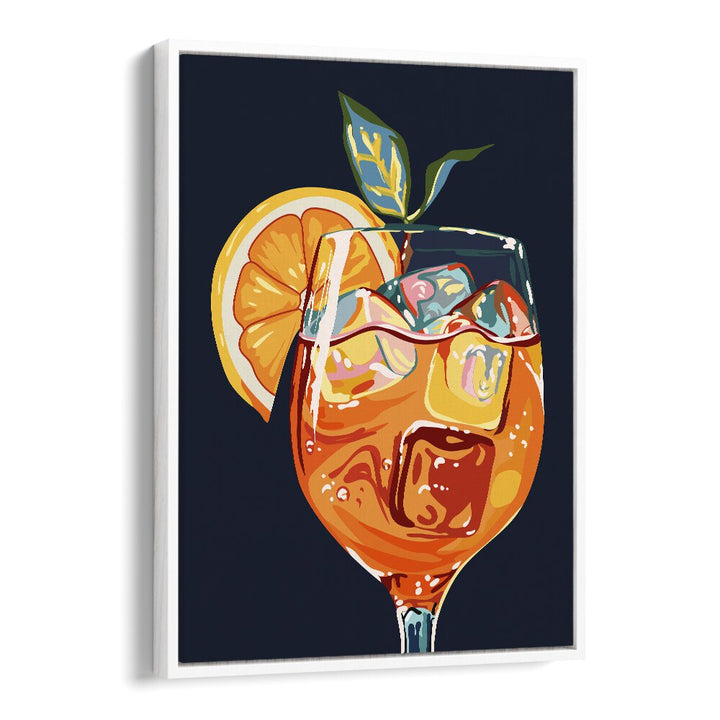 Hawaiian Cocktail By Uma Gokhale Bar and Cafe Poster in White Floater Frame