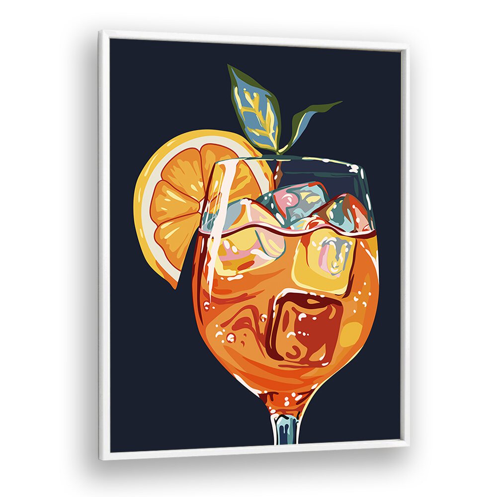 Hawaiian Cocktail By Uma Gokhale Bar and Cafe Poster in White Plain Frame