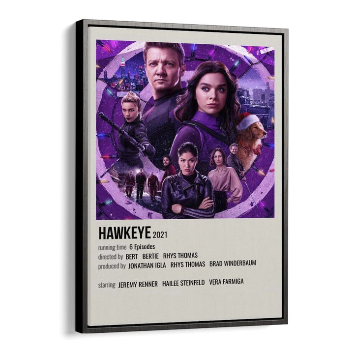 Hawkeye Movie Posters in Black Floater Frame