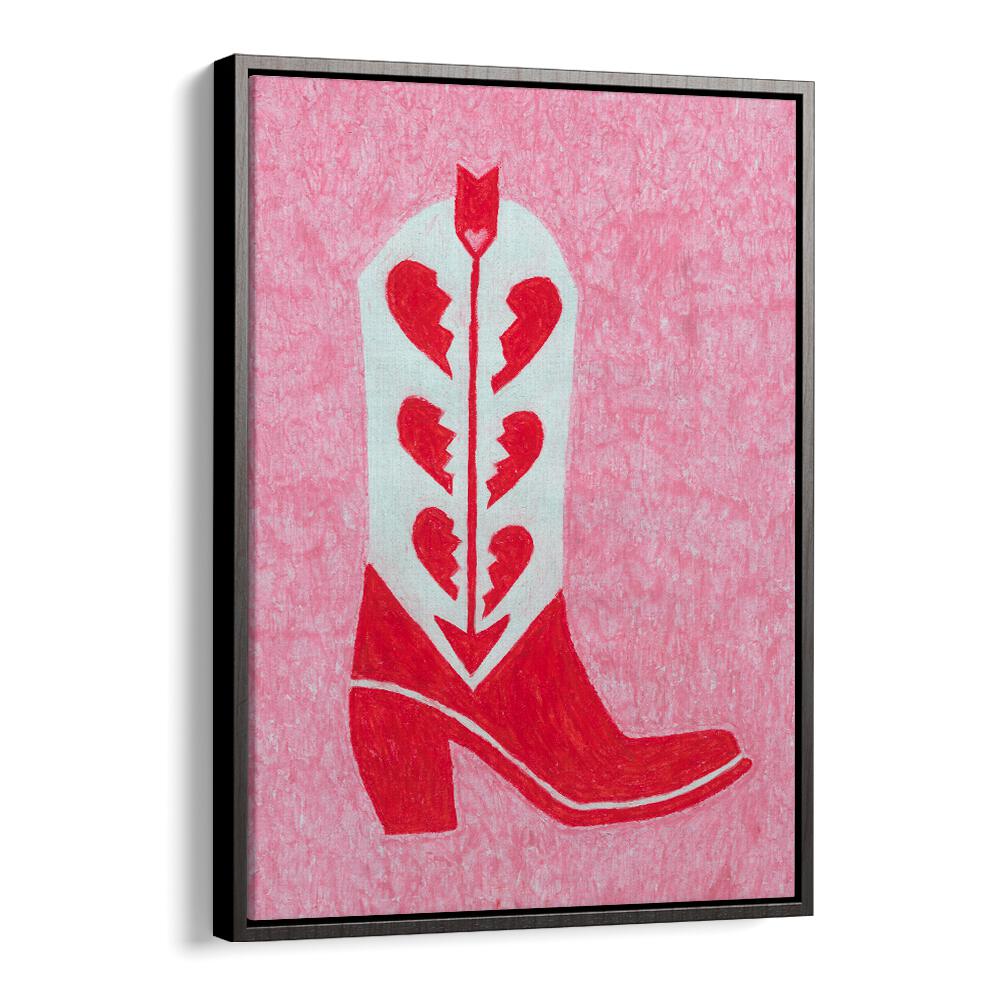 Heartbreak Heels Fashion Paintings Fashion Posters in Black Floater Frame