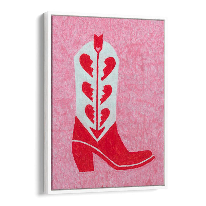 Heartbreak Heels Fashion Paintings Fashion Posters in White Floater Frame