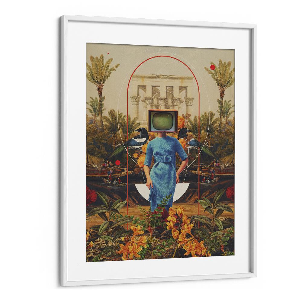 Her Asymmetries By Frank Moth Surreal Art Prints Surrealism in White Frame With Mount