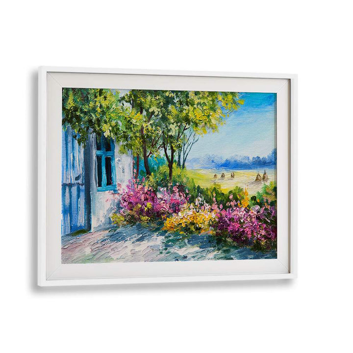 Heritage Homes Vintage European Paintings in White Frame With Mount