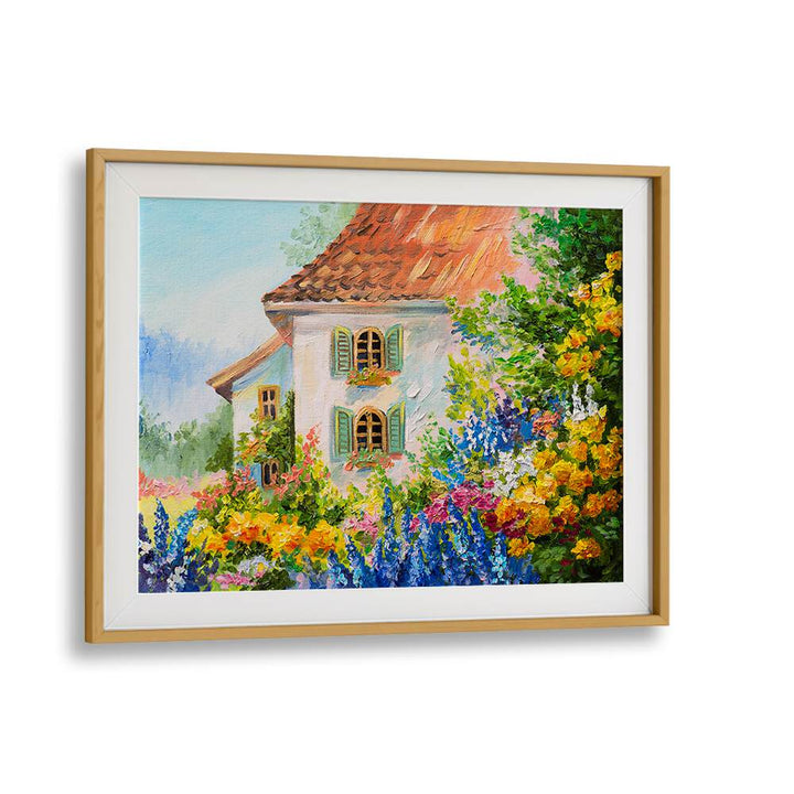 Heritage Homesteads Vintage European Paintings in Oak Wood Frame With Mount