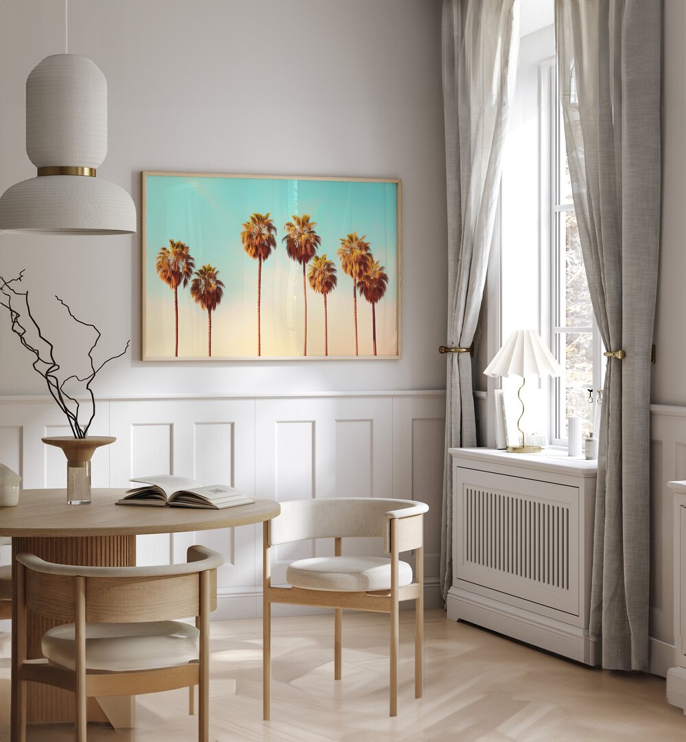 Stunning HOLLYWOOD PALMS, BEACH PAINTINGS by Philippe Hugonnard transform your space into a tropical oasis.
