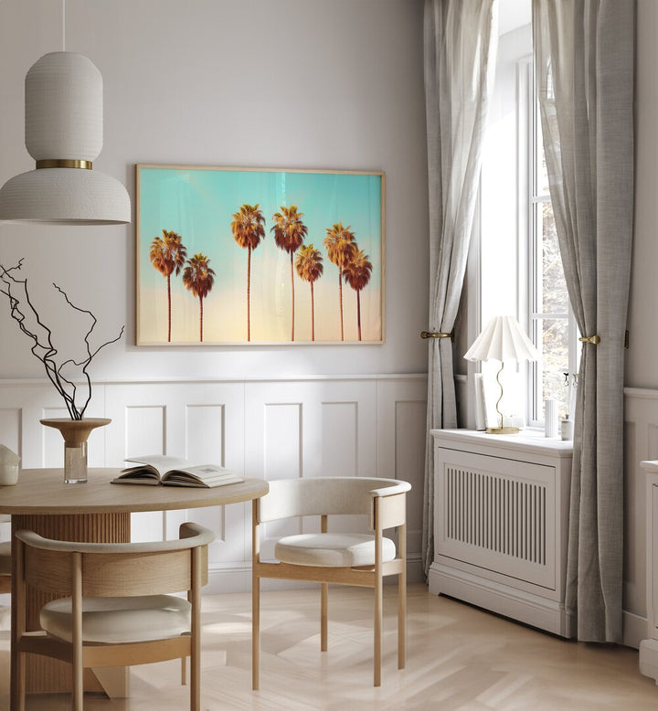 Stunning HOLLYWOOD PALMS, BEACH PAINTINGS by Philippe Hugonnard transform your space into a tropical oasis.