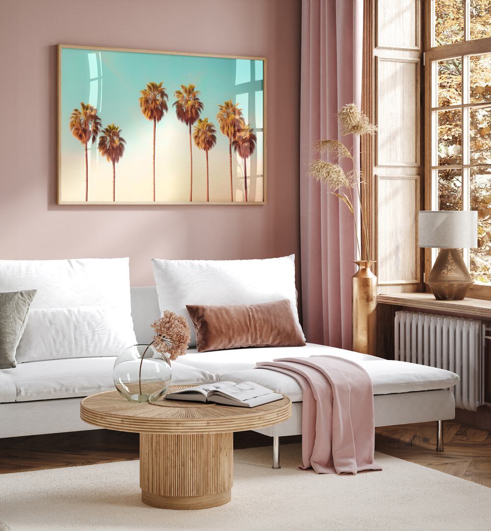 Decorate your space with HOLLYWOOD PALMS, BEACH PAINTINGS, creating a tropical oasis in your home.