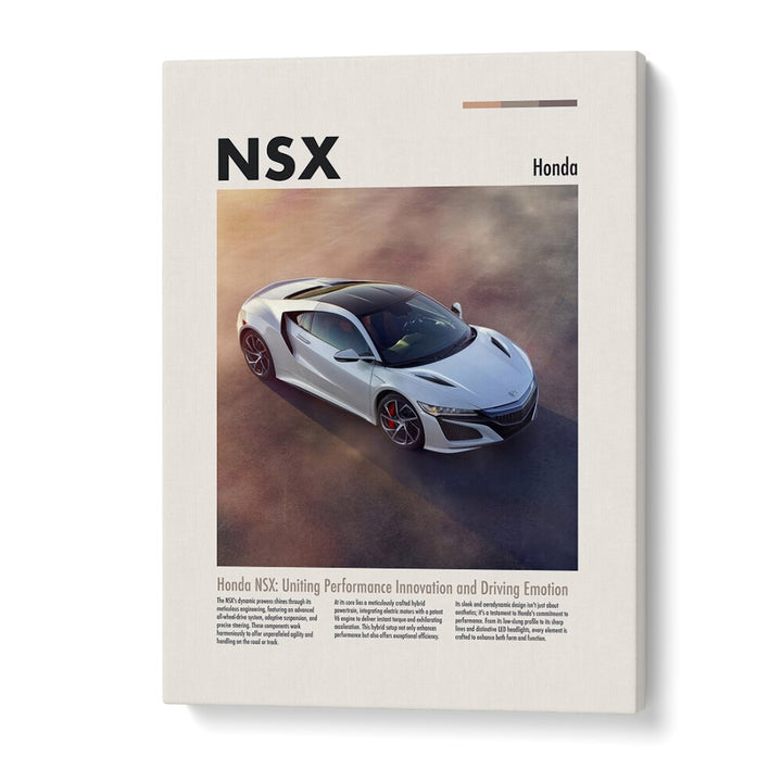 Honda NSX Car Posters Automotive Wall Art Prints in Gallery Wrap