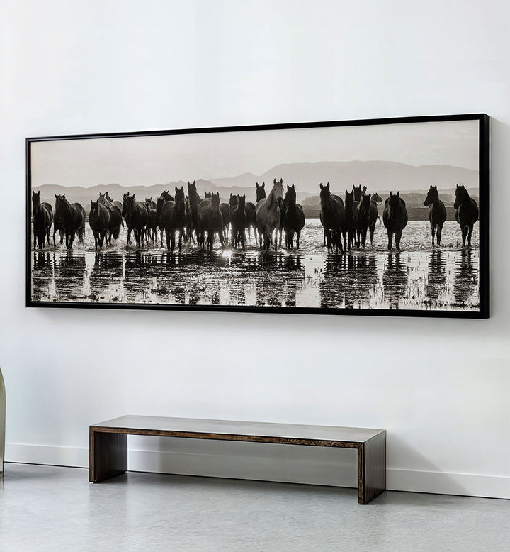 HORSES , PANORAMIC ART