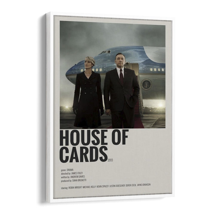 House Of Cards Movie Posters in White Floater Frame