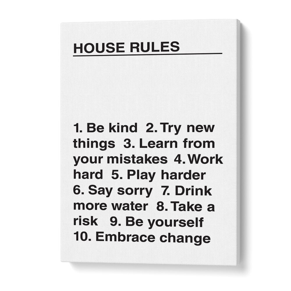 House Rules By Frankie Kerr-dineen Quotes Posters Wall Art Prints in Gallery Wrap