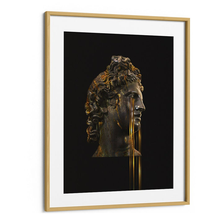 Hunter By Frank Moth Surreal Art Prints Surrealism in Oak Wood Frame With Mount